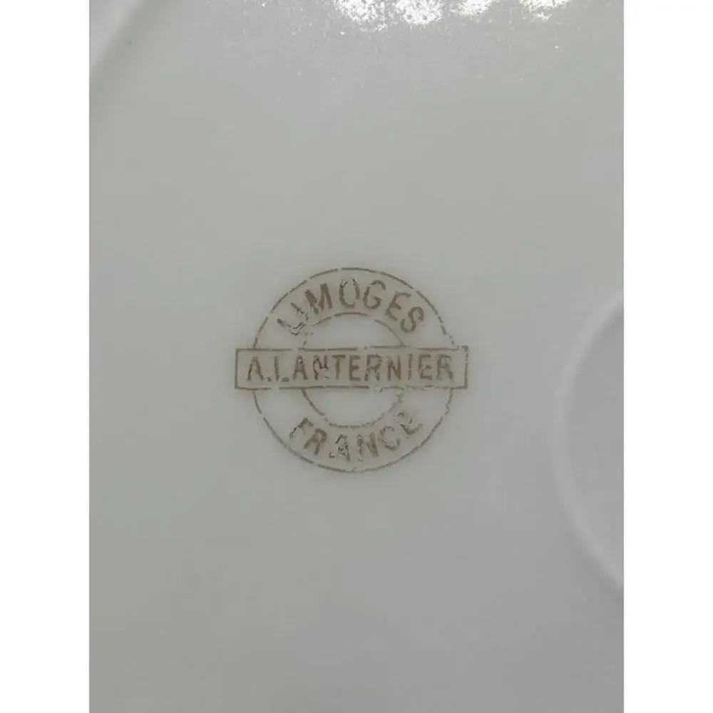 Vintage Limoges France A. Lanternier Lunch Plate, 8.75″ x 1″
